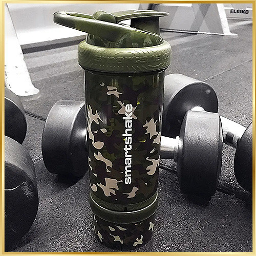 Шейкер спортивный для воды и спортивного питания цвет зеленый камуфляж SmartShake Revive 750ml Camo Green Киев - изображение 11