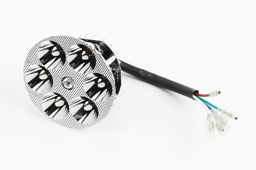 Фари круглої внутрішня частина 6-LED з підсвічуванням, 80мм, TUNING Київ - фото 1