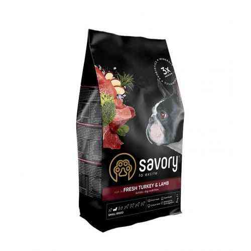 Сухий корм Savory Small для собак малих порід, зі свіжим ягням та індичкою, 3 кг Київ