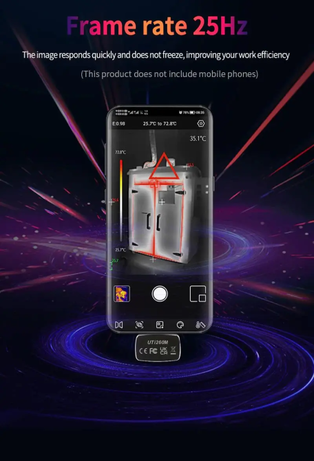 Тепловізор для смартфона UNI-T UTI260M матриця 256х192 25Hz Type-C Вінниця - фото 9