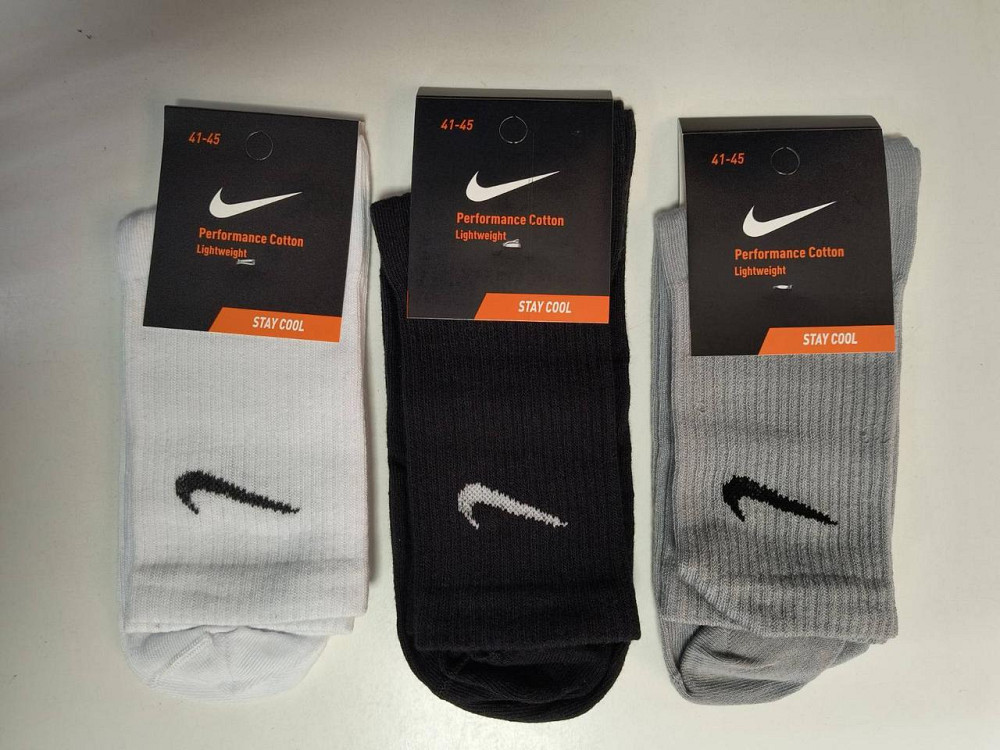 Набір жіночих якісних бавовняних шкарпеток 3 штук Nike 3 Київ - фото 7