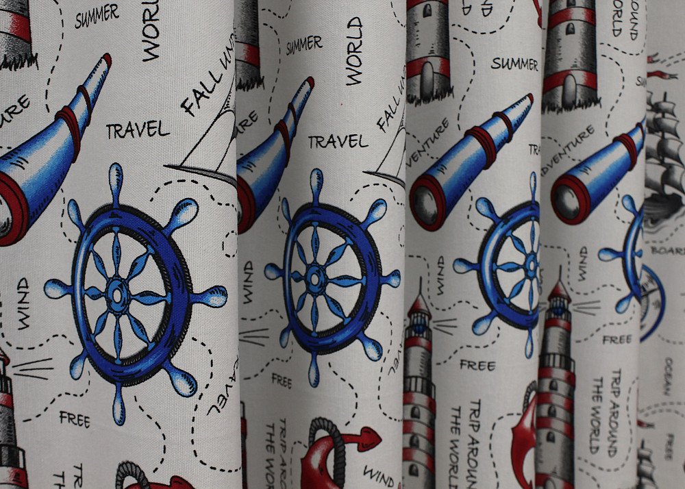 Комплект готових фото-штор VR-Textil Sea Travel № 1498ш Різнобарвний 100х270 см 2 шт (31-963) Київ - фото 8