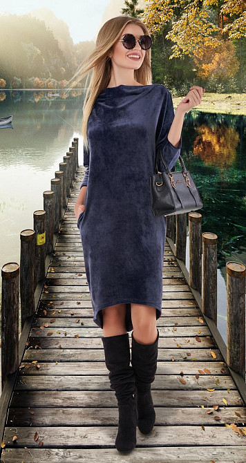 OVERSIZE велюрове плаття (44) Київ - фото 5