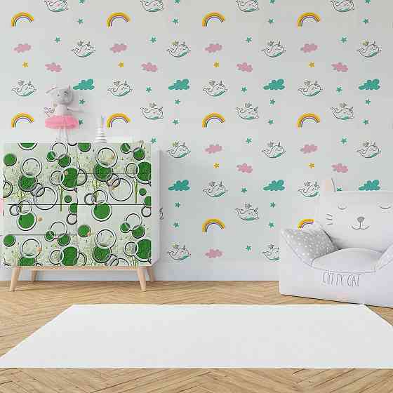 Самоклеюча плівка на паперовій основі 0,45х10м х 0,07мм Зелені дерева SW-00000797 Київ