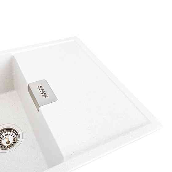 PLATINUM Гранітна мийка для кухні Platinum 8650 DIAMOND матова (біла в крапку) Київ