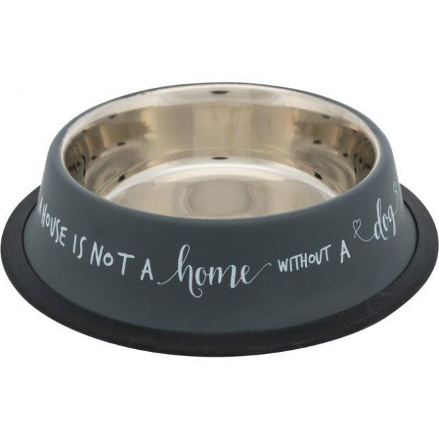Миска металлическая для собак Trixie 0,7л / 19 см серый Винница - изображение 1