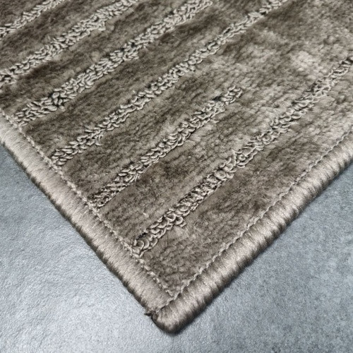 Набір килимків для ванної кімнати 2шт 50*80см+40*50см U-виріз Полоса Smile бежевий поліпропілен Дариана Житомир - фото 4