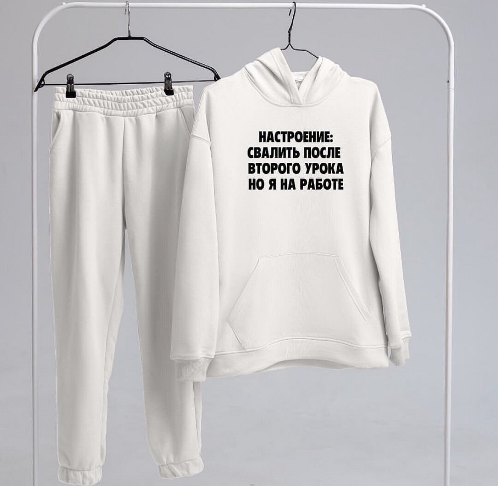 Теплий спортивний костюм UNISEX — "Настроювання: звалювати після 2 заняття, але я на роботі". Чернівці - фото 2