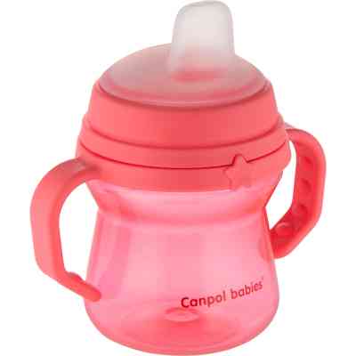 Поильник-непроливайка Canpol babies с силиконовым носиком FirstCup 150 мл Розовая (56/614_pin) Винница