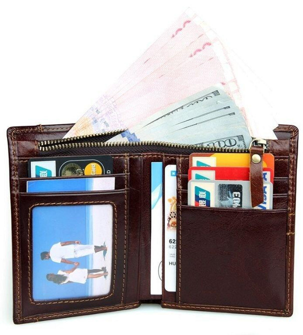 Кошелек мужской Коричневый (Vintage) Киев - изображение 4