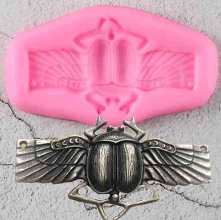 Молд силиконовый Жук 79 на 46 мм розовый Киев