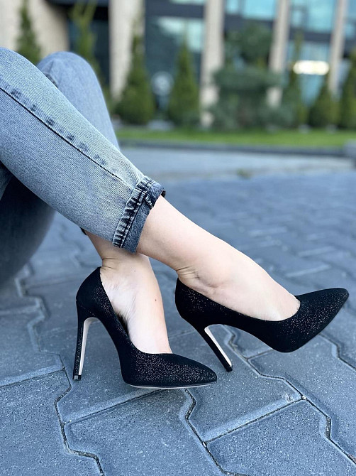 Nivelle Туфлі жіночі NIVELLE чорний/срібло натуральна замша 37р. 38р. каблук 11см (1740/10502-1 Коломия - фото 9