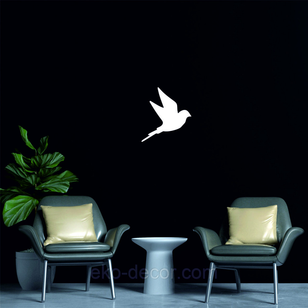 Декоративное настенное Панно «Птичка» Декор на стену(цена за 1шт) 20*18 см, Белый Киев - изображение 4