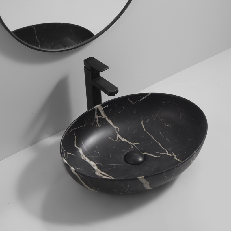 Раковина накладна Mixxus Premium ELLIPSE-0102 MARBLE 515х400х130mm   ( MP6552 ) 30378 Харків - фото 8