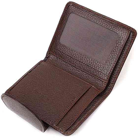 Практичне жіноче портмоне середнього розміру з натуральної шкіри CANPELLINI 21808 Коричневе Київ