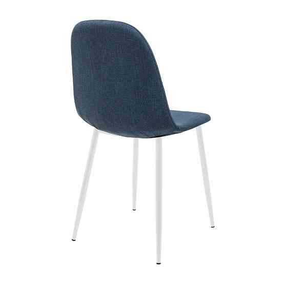 Стілець крісло м'який MacaoDesign U Sorrento 88 білі ніжки Синій Київ