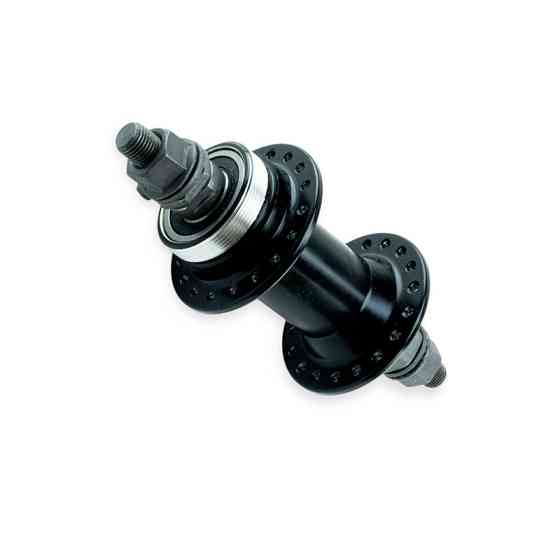 Веловтулка на колесо в сборе (алюминий 36 спиц, под диск, на промподшипнике, черная) передняя Мукачево