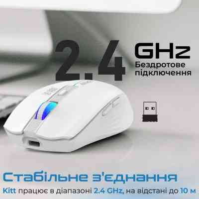 Мышка Promate Kitt Wireless White (kitt.white) Винница