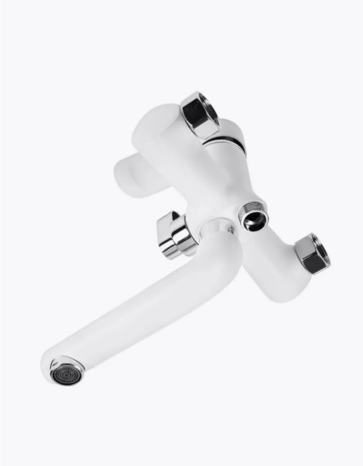 Змішувач для ванної/душкабіни універсальний Zerix PUD3 146 короткий гусак білий (ZX2910) Чернівці - фото 3