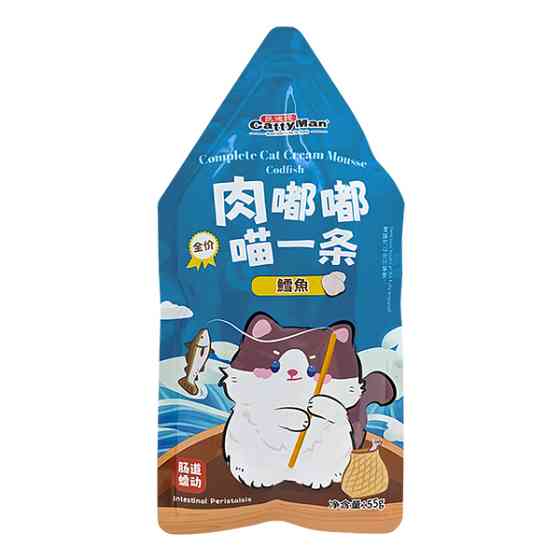 Cattyman Cream Mousse Codfish КЭТТИМЕН ТРЕСКА мусс полнорационный беззерновой влажный корм для котов и котят, пауч 55г Киев