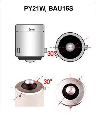 Ходові вогні BAXSTER DRL + поворот P21W Cob Light CANBUS BAU15S 12V Харків - фото 4