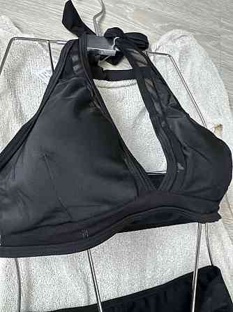 Жіночий купальник роздільний купальник з високою талією Чорний S Харків