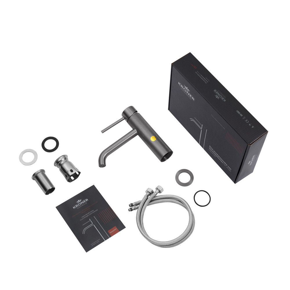 Смеситель для раковины Kroner KRP Edelstahl Berg-GRP010 Киев - изображение 9