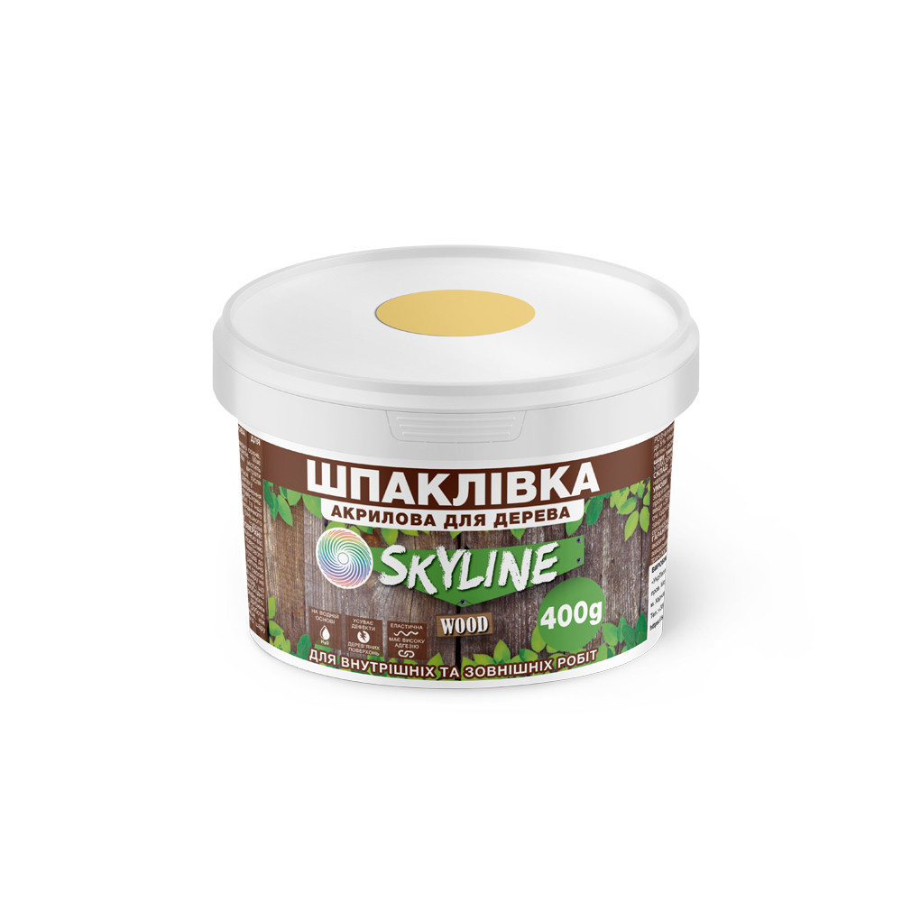 Шпаклівка акрилова для Дерева готова до застосування «SkyLine Wood» Ясен 400 г Харків - фото 2