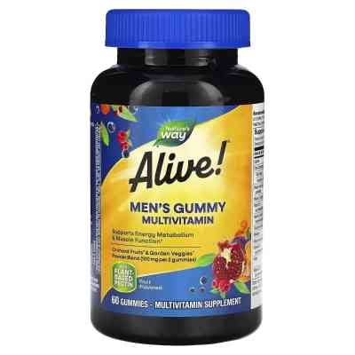 Мультивітамін Nature's Way Мультивітаміни для чоловіків, смак фруктів Alive! Men's Gummy Multiv (NWY-15900) Вінниця