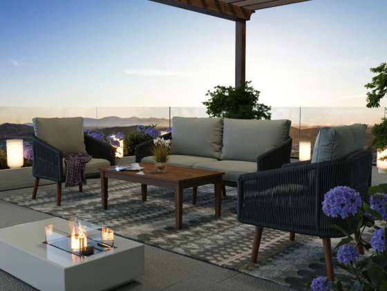 Комплект садових меблів Di Volio Matera Сірий/Світло-сірий Киев