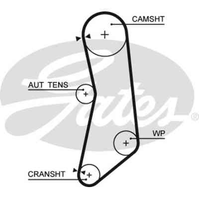 Комплект ремня ГРМ с помпой Gates KP15627XS Винница