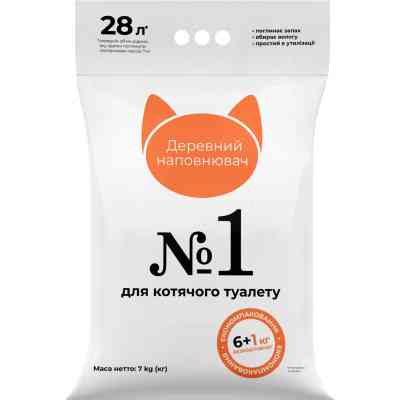Наповнювач для туалету Super Cat №1 Деревний вбирний 6+1 кг (6974) Вінниця