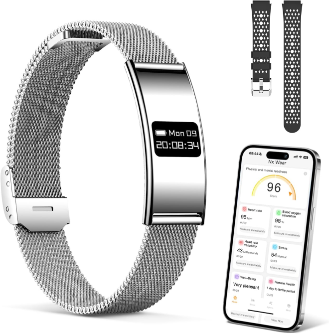 Смартбраслет WeBeqer Fitness Tracker, пульс, SpO2, моніторинг сну, спортивні режими, IP68, Nx Wear, сріблястий Київ - фото 2