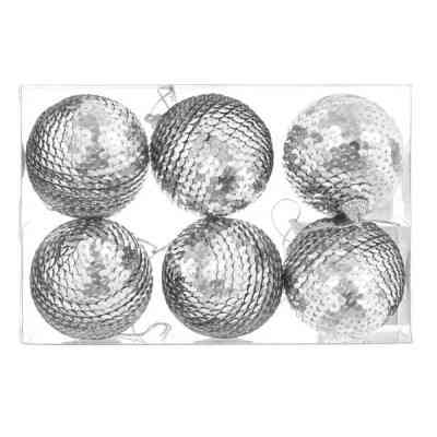 Ялинкова іграшка Jumi кульки 6 шт (6 см) сріблясті (5900410791015) Вінниця
