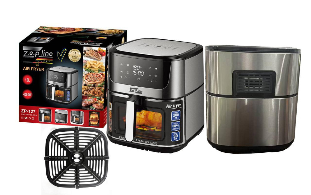 Аэрофритюрница Zepline ZP-127 12,5 л, 4000 Вт, конвекция, гриль, антипригарное покрытие, таймер Одесса - изображение 5