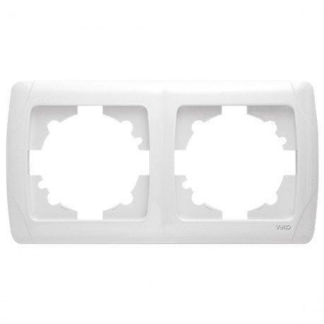 CARMEN Рамка 2-на горизонтальна біла Viko Харків - фото 2