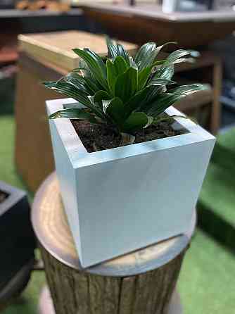 Вазон з бетону для рослин, світлий (28 * 28 * 28) Код: 008745 Рівне