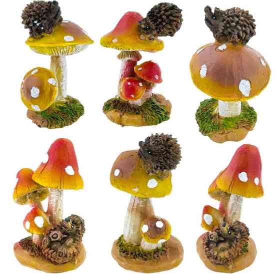 Фигурка декоративна Їжак та гриб 4 шт Київ