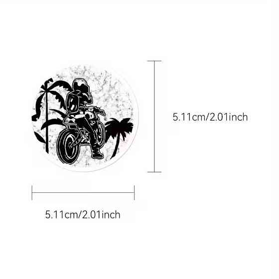 Набор стикеров 50 шт. с мотоциклами – виниловые байкерские наклейки Киев