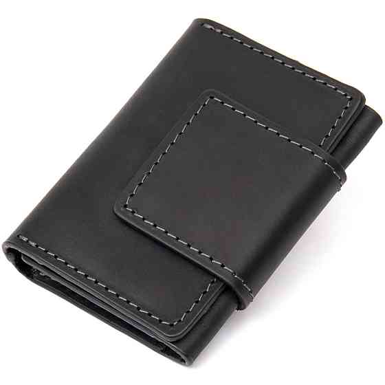 Шкіряна візитниця GRANDE PELLE 11496 Чорний Київ