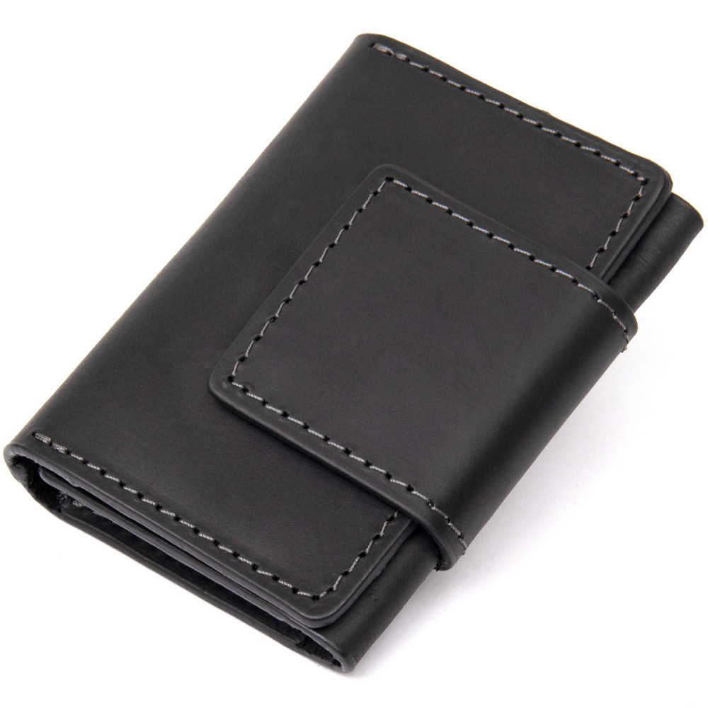 Шкіряна візитниця GRANDE PELLE 11496 Чорний Київ - фото 1