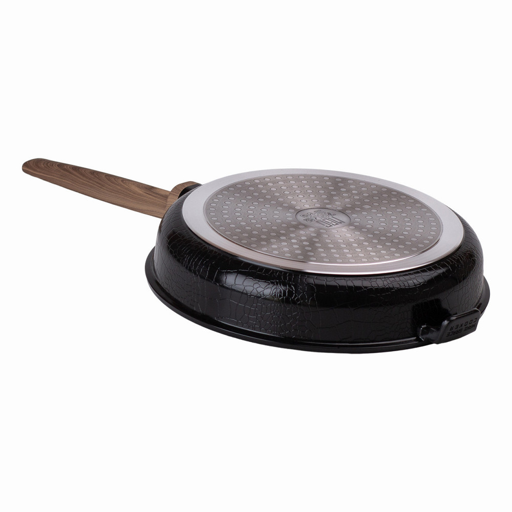 Алюмінієва сковорода 2,7 л з керамічним покриттям антипригарним Ø 26 см чорна MGC HP-4-458B Київ - фото 3