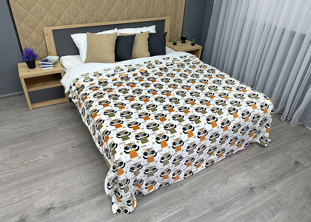 Плед-покривало Decorator WellSoft RACCOON 200х205 см з принтом "Єноти" (87-193) Київ - фото 3