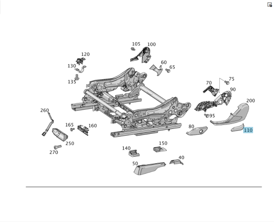 Mercedes-Benz  A1669107304 9051 Нижня чорна бічна кришка переднього лівого сидіння ML/GLE W166 GLE Coupe C292 GL/GLS X166 Одеса