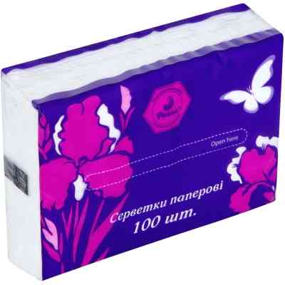 Салфетки косметические Parus 2 слоя 100 шт. (4820205440472) Винница