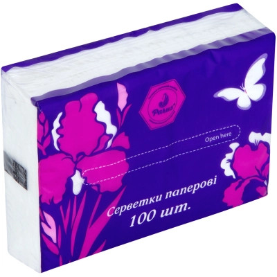 Салфетки косметические Parus 2 слоя 100 шт. (4820205440472) Винница - изображение 1