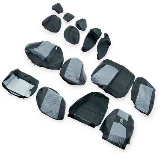 Чехлы Шкода octavia a5 2004-2013 седан раздельные «ткань» серые салона Мукачево