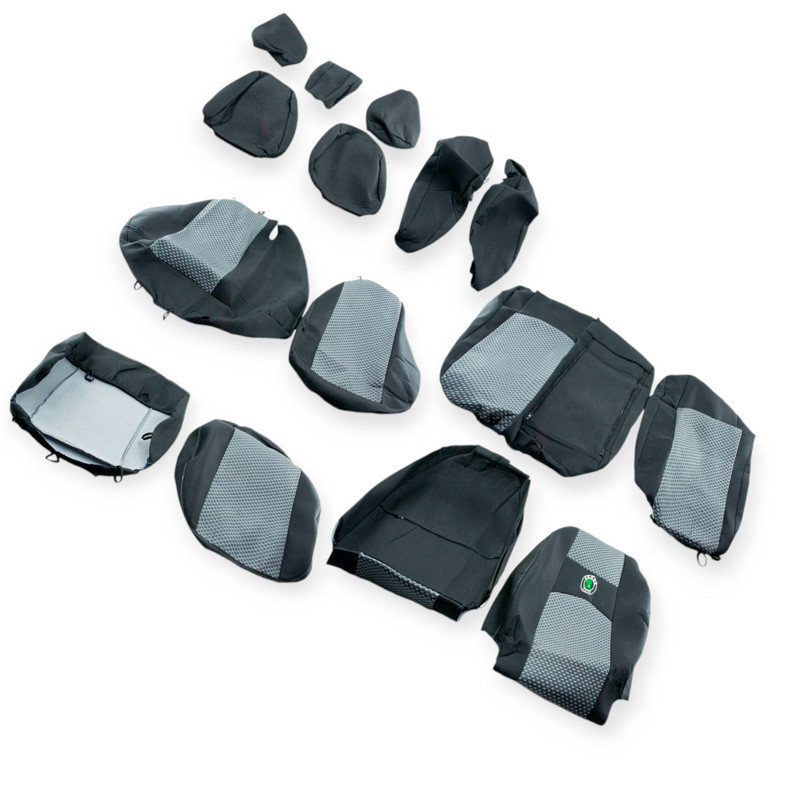 Чехлы Шкода octavia a5 2004-2013 седан раздельные «ткань» серые салона Мукачево - изображение 1