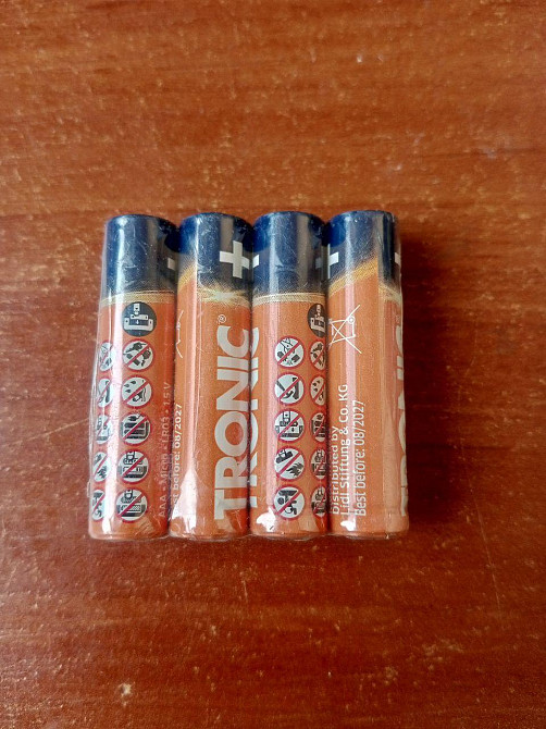 Щелочные батарейки TRONIC AAА LR6 1.5V, 4 шт Полтава - изображение 1