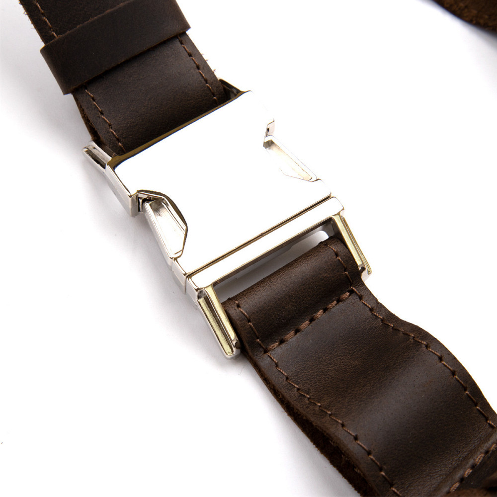 Бананка в винтажной коже GRANDE PELLE 11154 Коричневая Киев - изображение 5